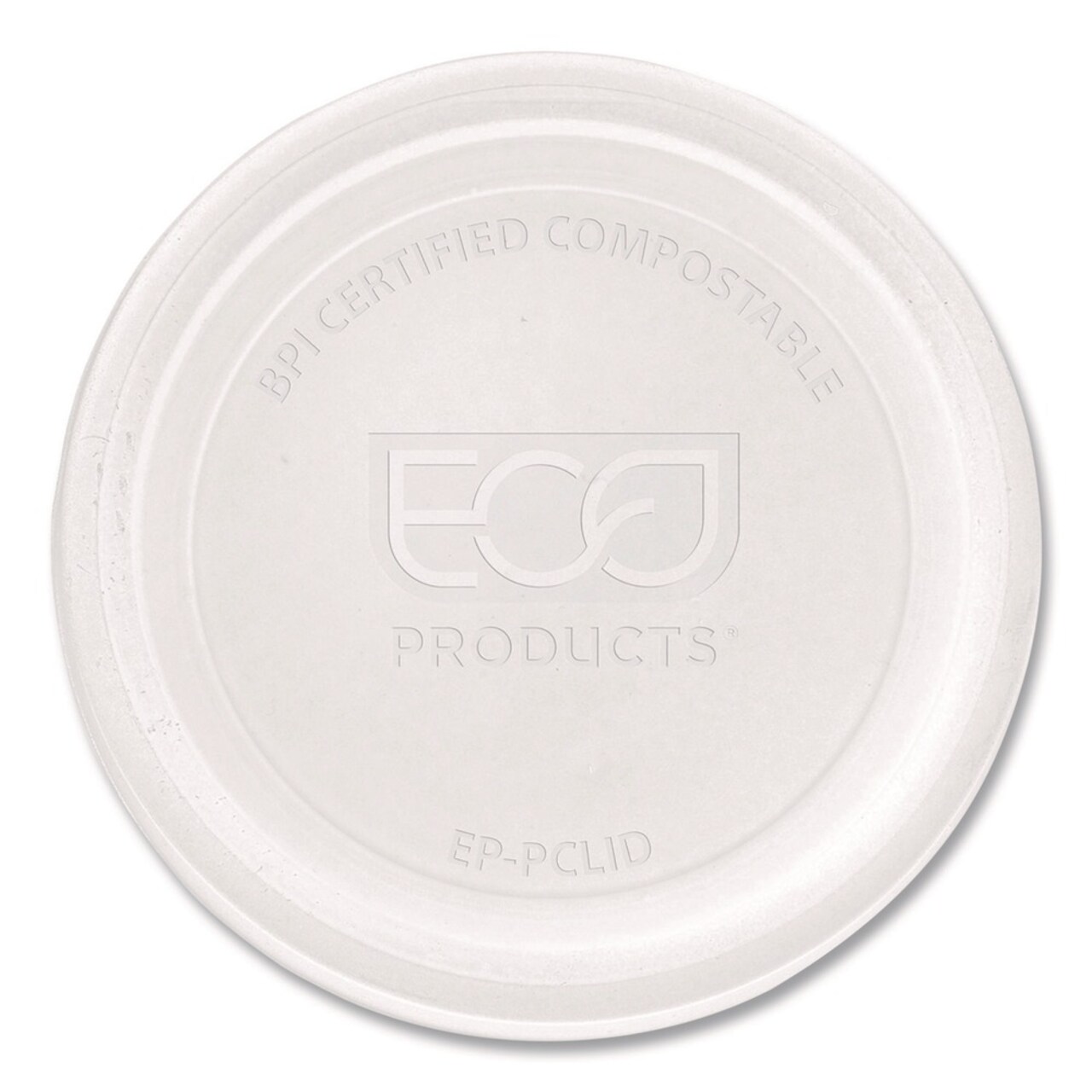 Eco-Products Compostable PLA Plastic Portion Cup Lids Fits 2 oz. to 4 oz. Portion Cups - Clear (2000/Carton)